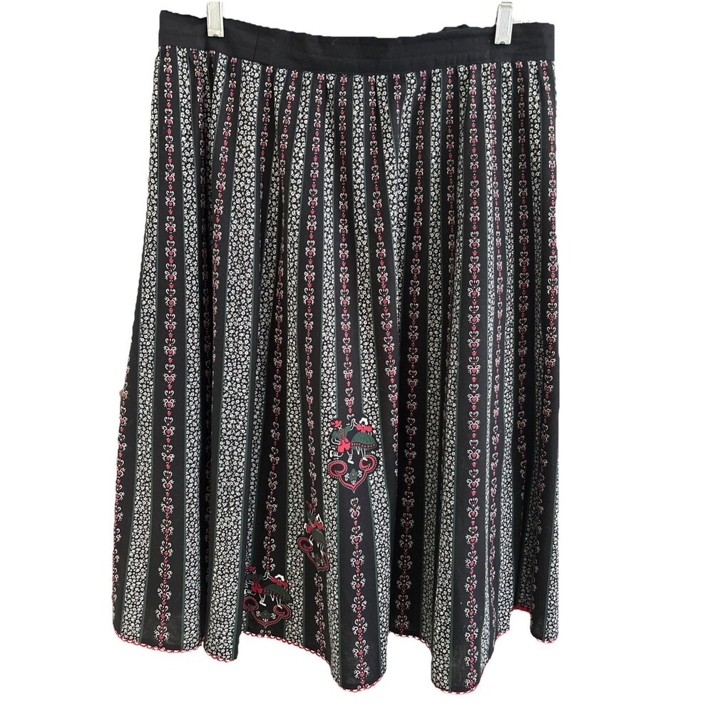EUC Angelika Moden Germany Long Octoberfest Black Drindl skirt Sz 46  US 16